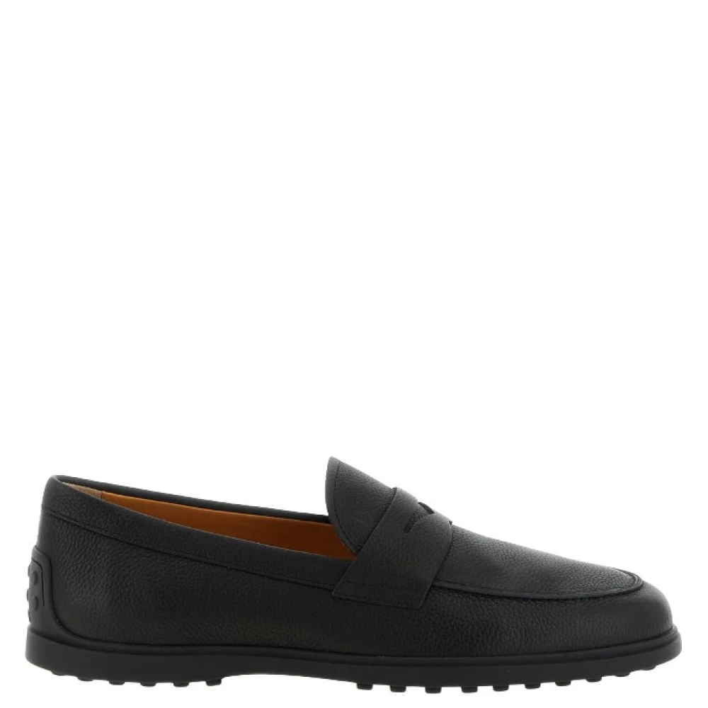 Tod's Pebble-Texture Leather Loafers - Male - Loafers - Black - 6 Uk - Shoes