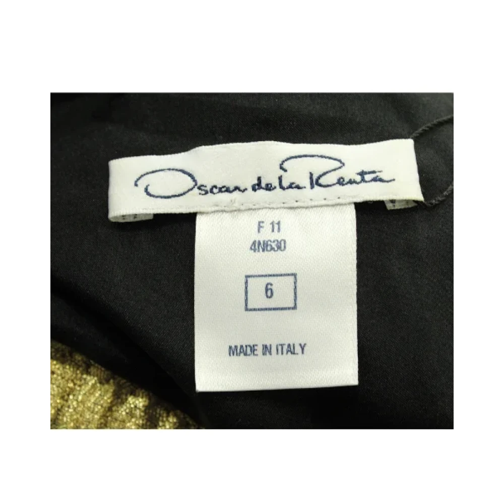 Oscar De La Renta Pre-owned Fabric dresses Yellow Dames