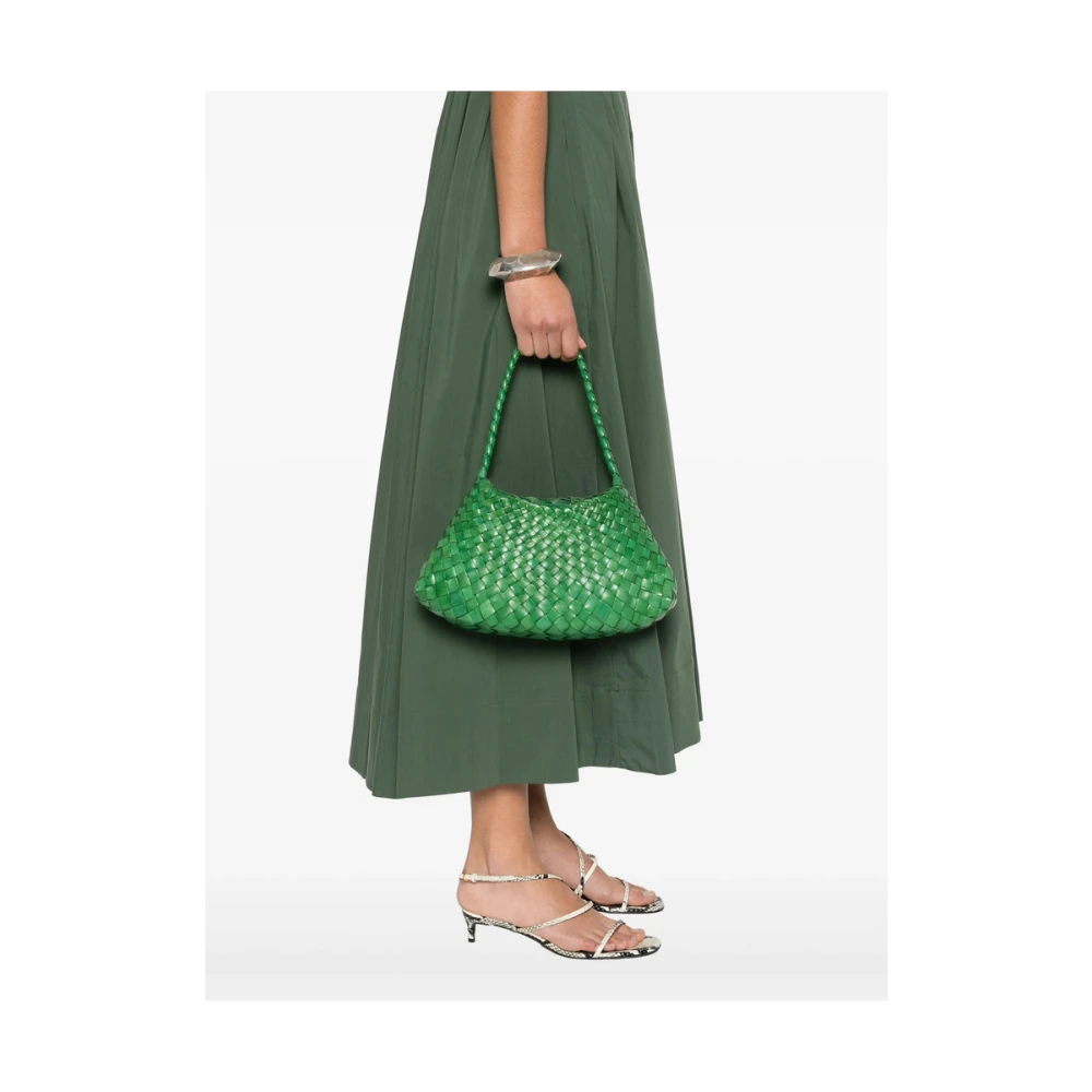 Dragon Diffusion Groene Gevlochten Top Handvat Tas Green Dames