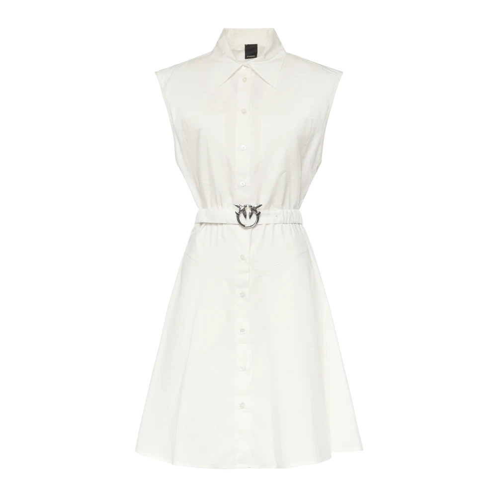 Pinko Women's White Shirt Dresses, M, Anaceta Abito Popeline