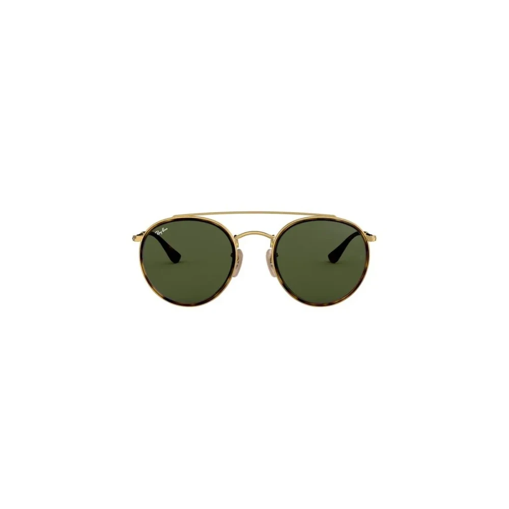 Ray-Ban Unisex Gold Round Green Round Double Bridge 3647N Sunglasses - Image 14