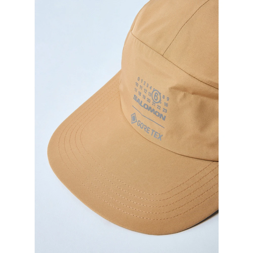 MM6 Maison Margiela Logo Motif Baseball Cap Brown Heren