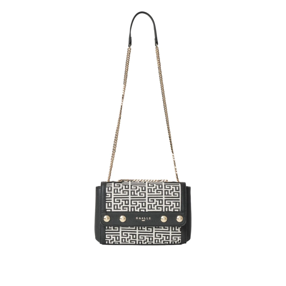Gaëlle Paris Elegante Jacquard Schoudertas Zwart Black Dames