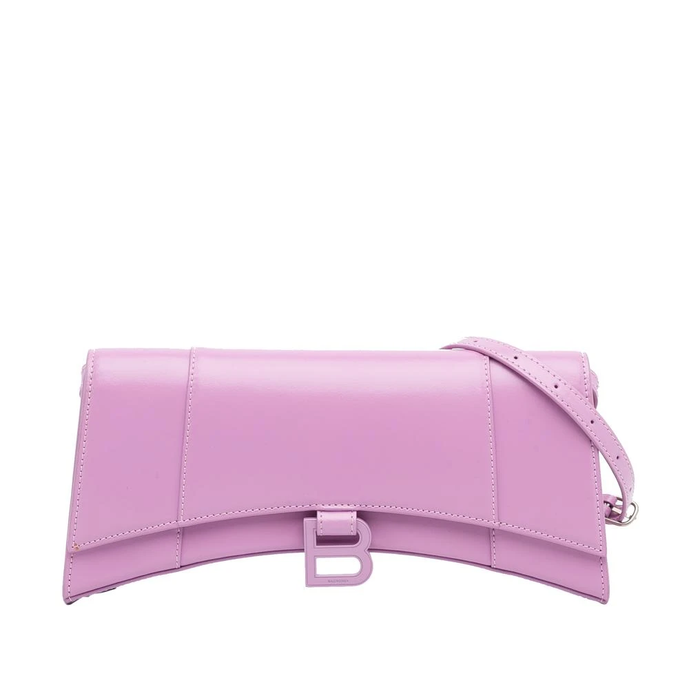 Balenciaga Vintage Women's Pink Pre-Owned Hourglass Chain Wallet