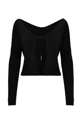 cardigan-noir-cotele-avec-breloque-logo