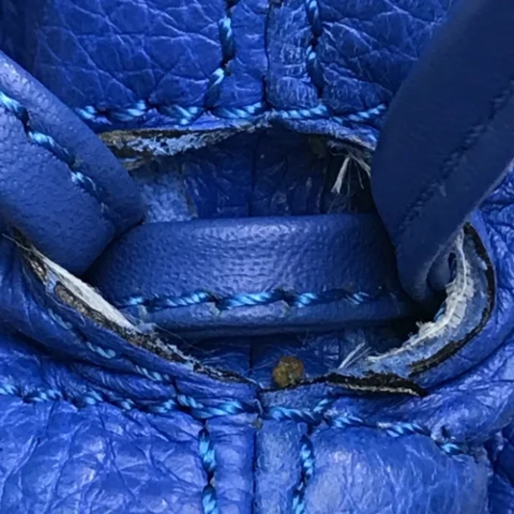 Celine Vintage Pre-owned Leather shoulder-bags Blue Dames