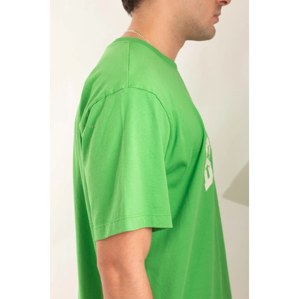 Barrow Retro Print T-shirt Green Heren