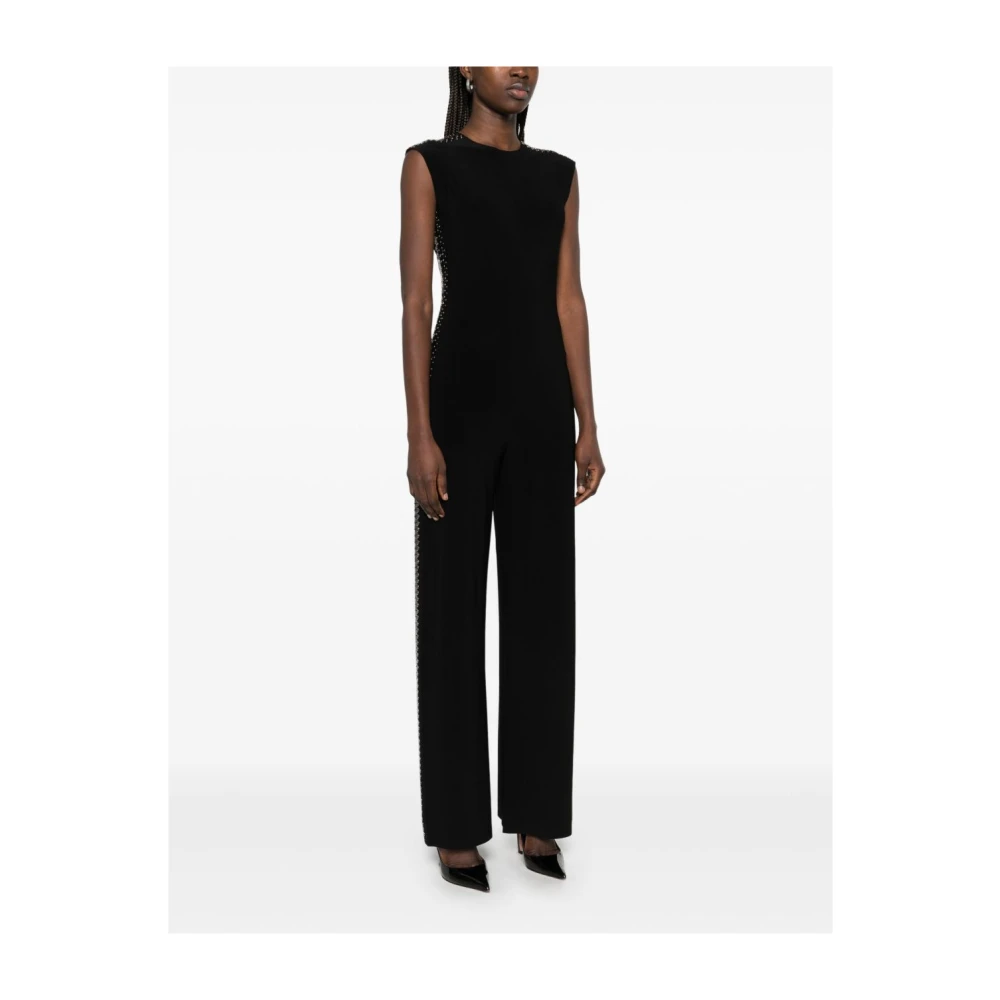 Norma Kamali Zwarte Mouwloze Ronde Hals Jurk Black Dames