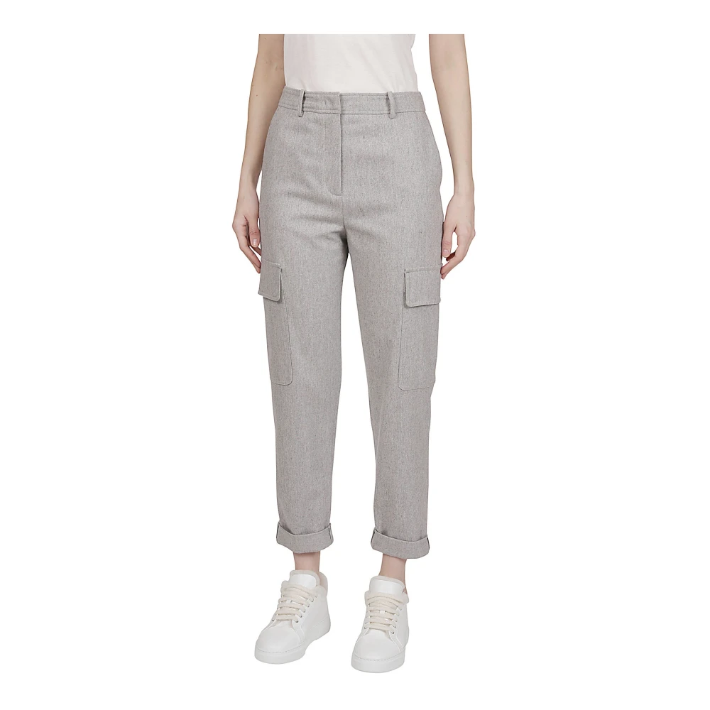 Eleventy Kasjmier Combat Broek Gray Dames