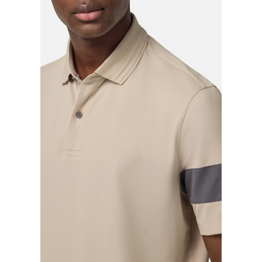 Boggi Milano High-Performance Piqué Poloshirt Gray Heren