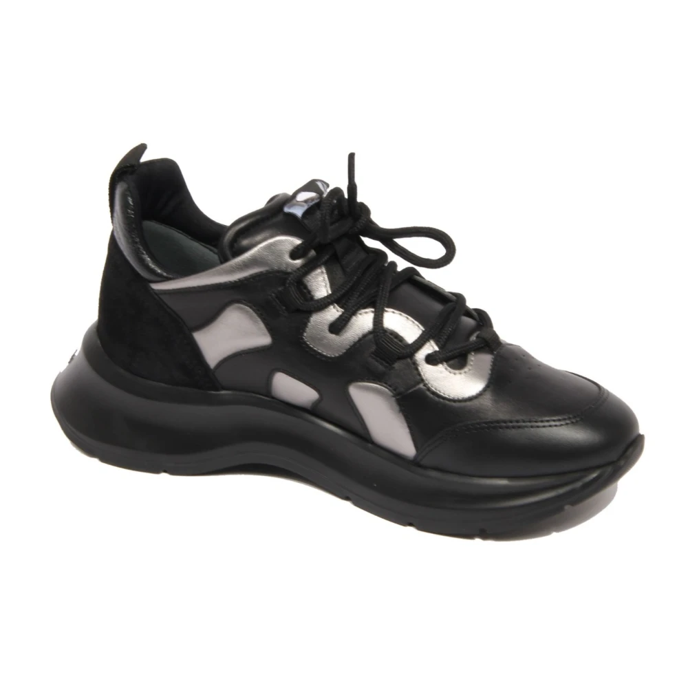 Hogan Women's Black Leather Shoes With Memory Foam Technology