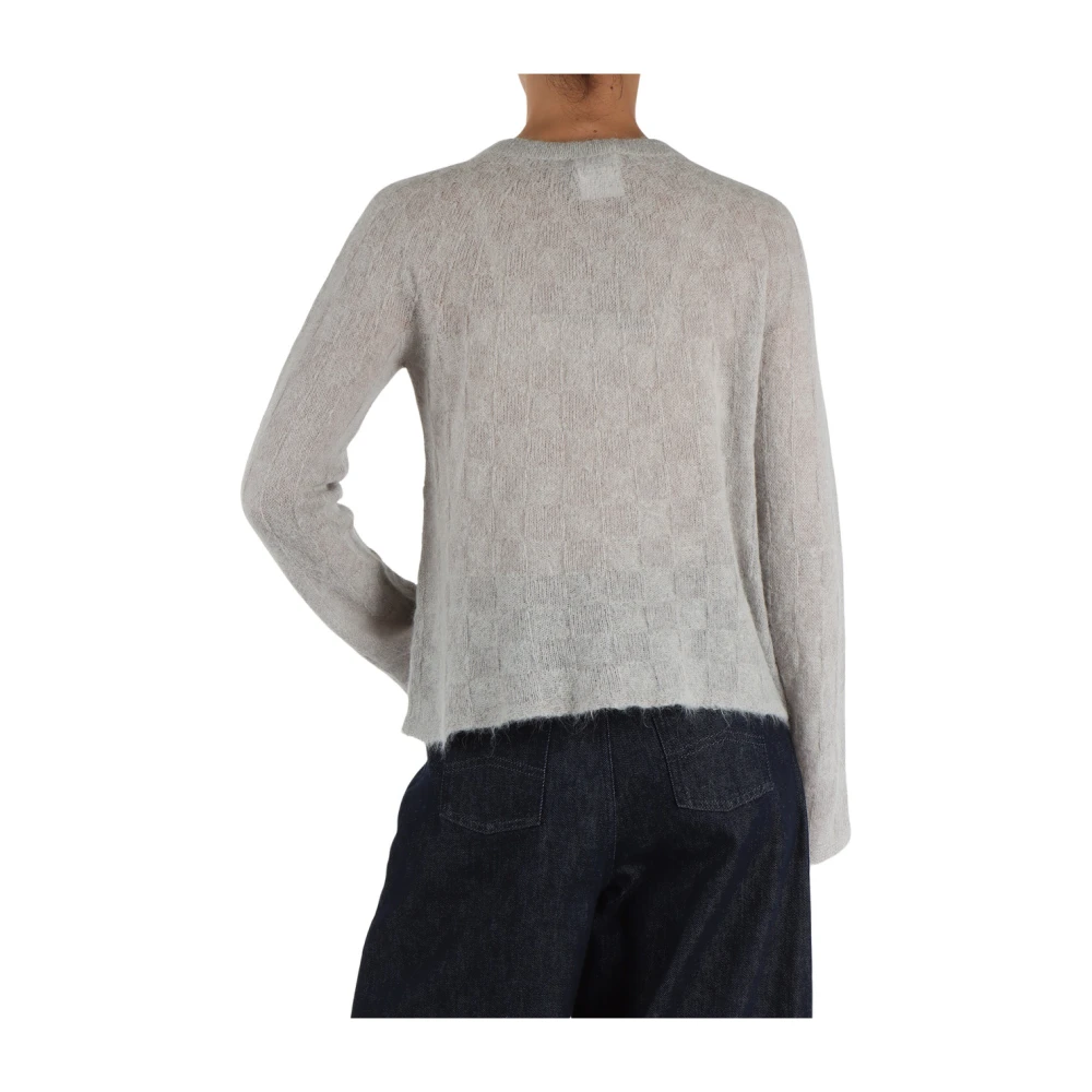 Emporio Armani Alpaca Crew Neck Sweater Gray Dames