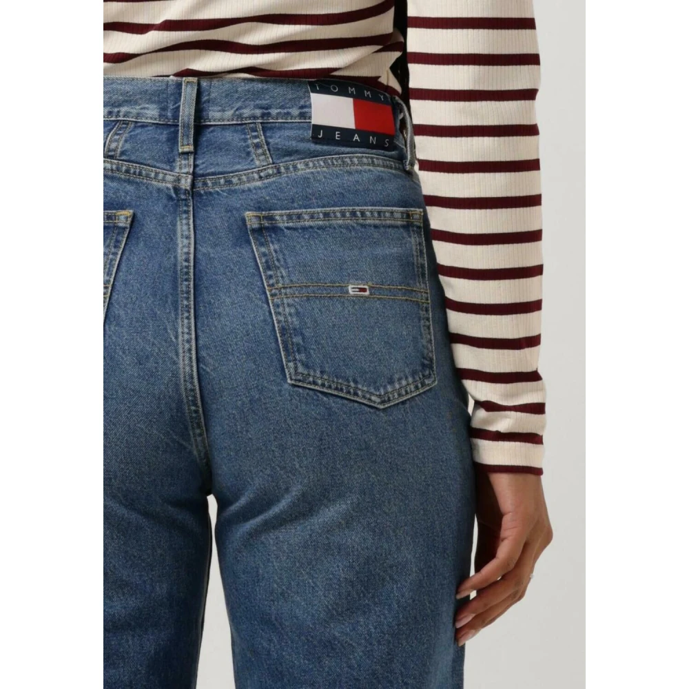 Tommy Jeans Donkerblauwe Mom Jeans Blue Dames