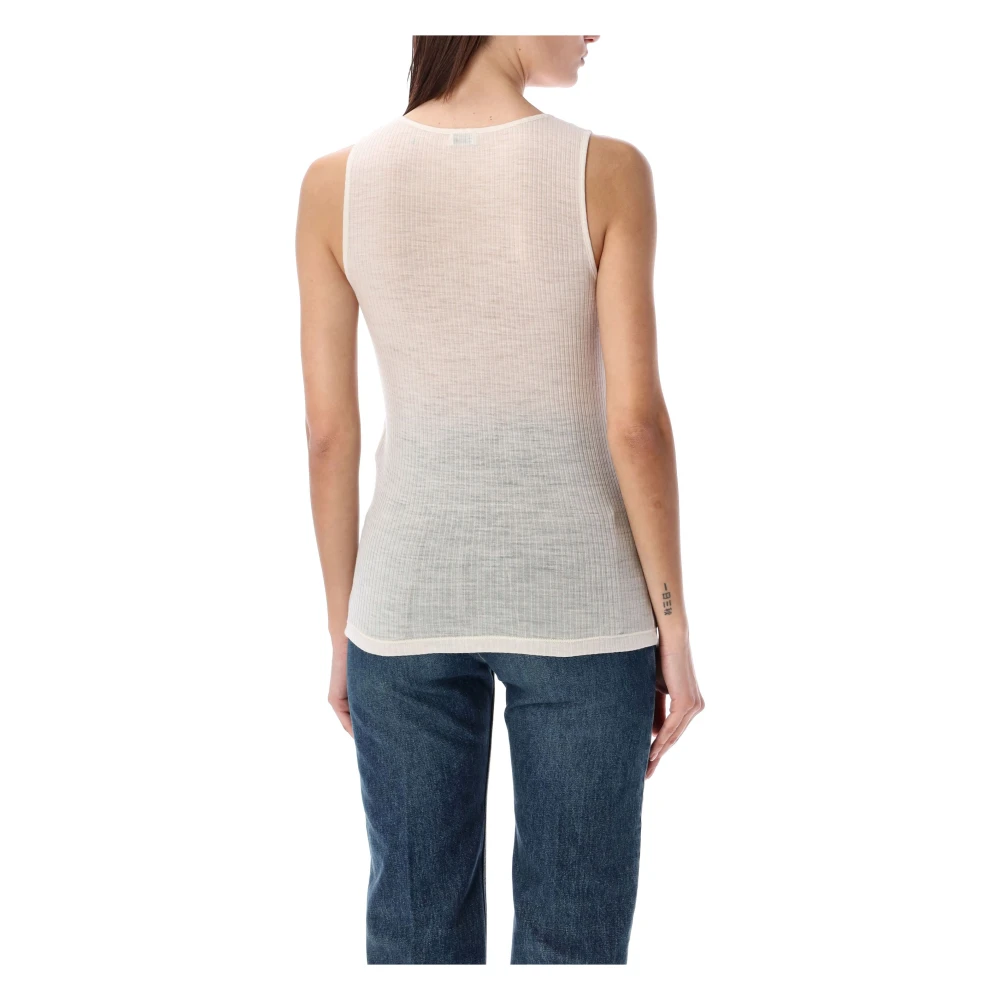 Saint Laurent Cassandre Tanktop Beige Dames