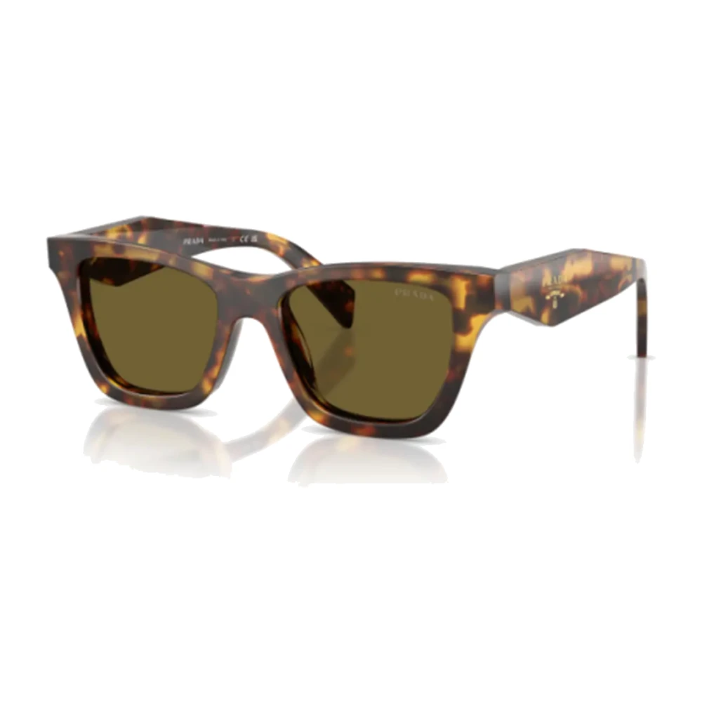 Prada Brown Woman Pr C07s 14L09z Sunglasses Acetate Turtle Butterfly Normal - Image 3