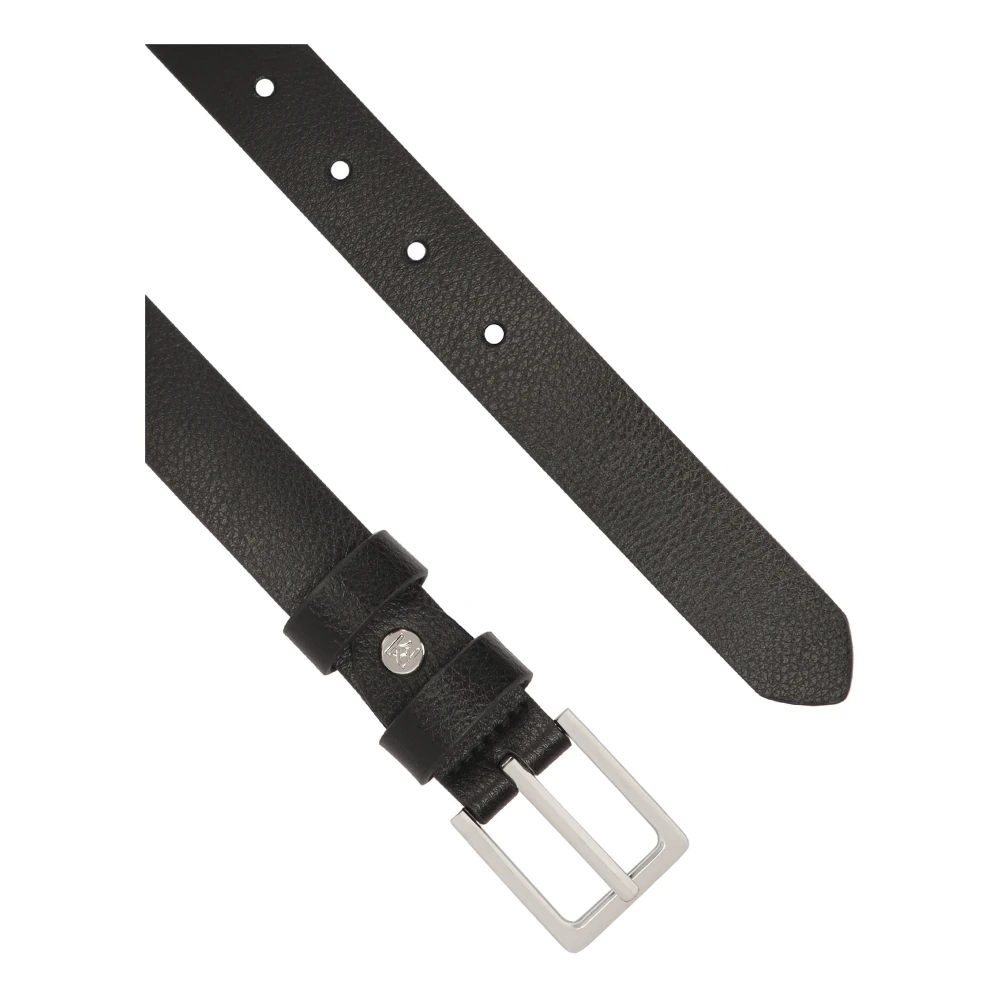 Kazar Zwarte smalle riem versierd met zilveren noppen Black Dames