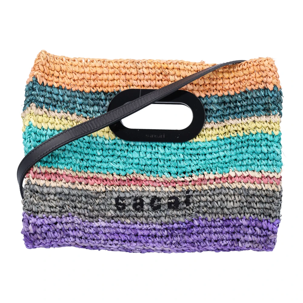 Sacai Multicolor Gestreepte Handtas met Gegraveerd Logo Multicolor Unisex
