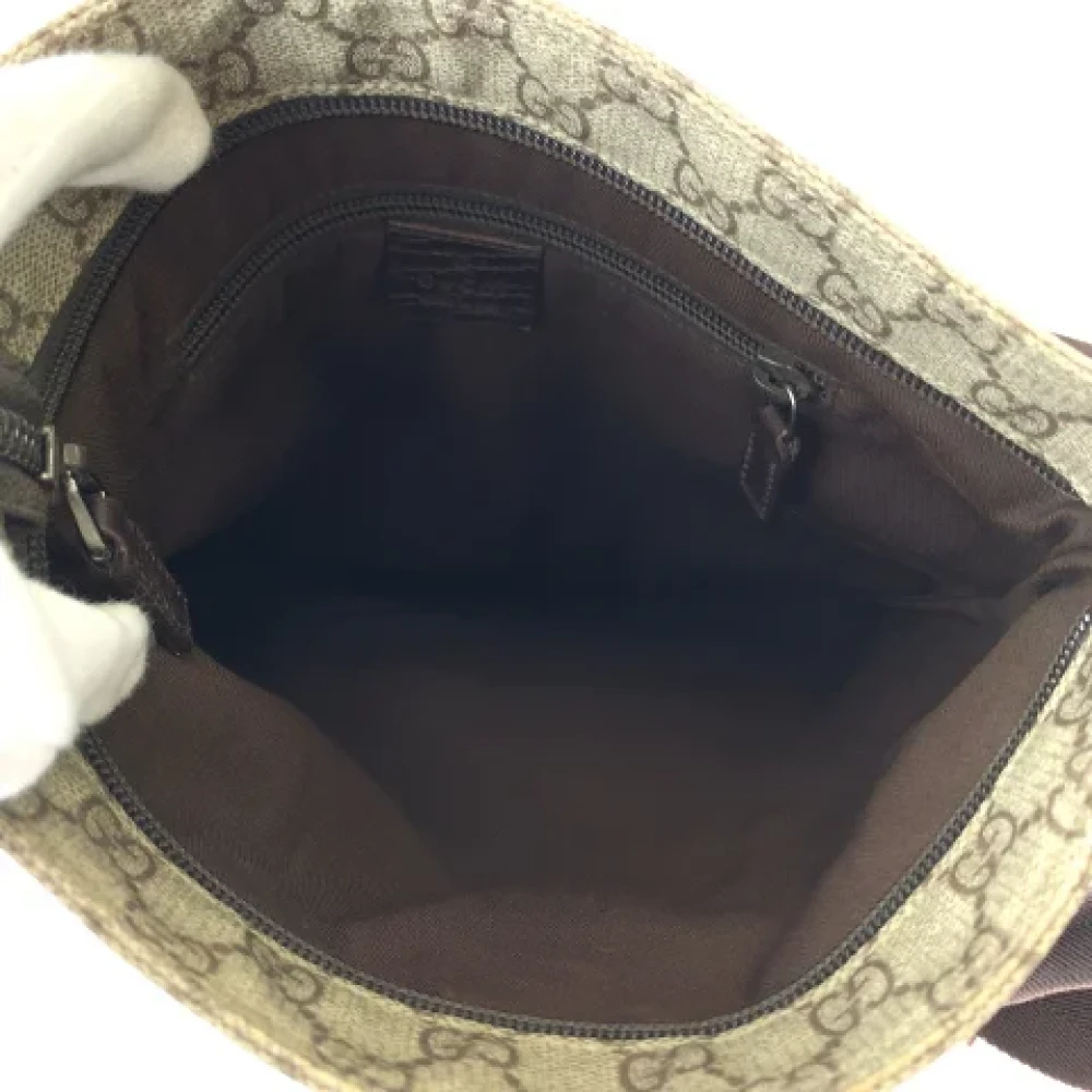 Gucci Vintage Pre-owned Canvas gucci-bags Beige Heren
