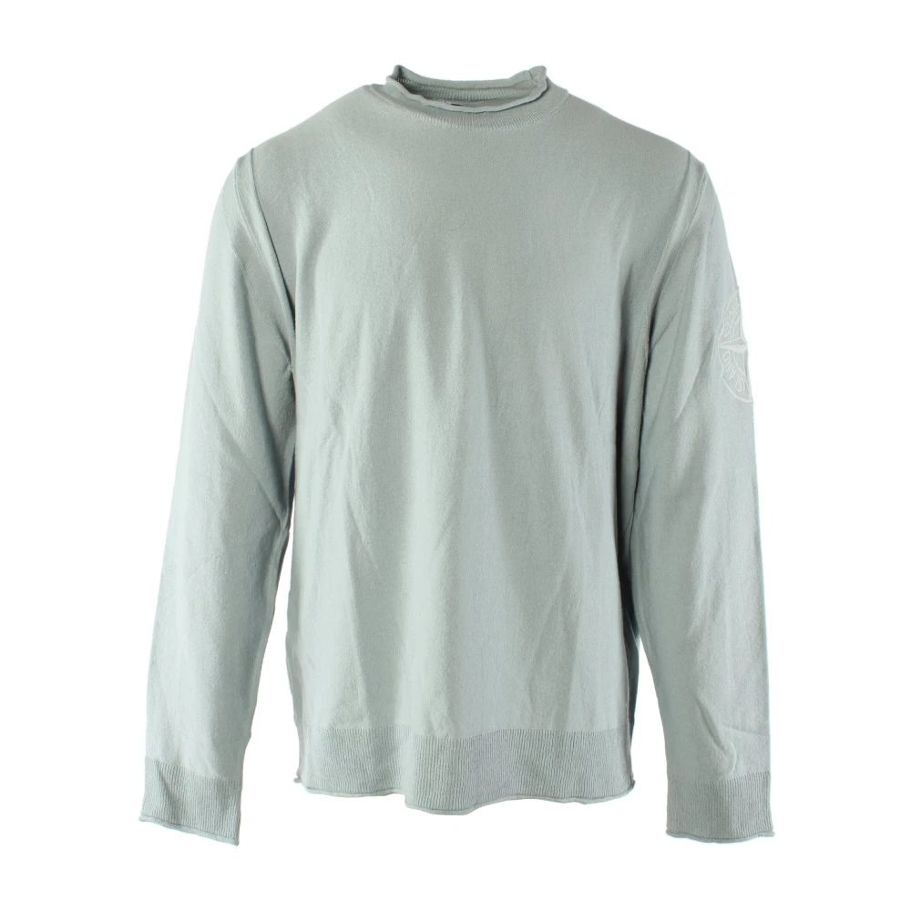 Stone Island Blauwe Katoenen Heren Trui Blue Heren