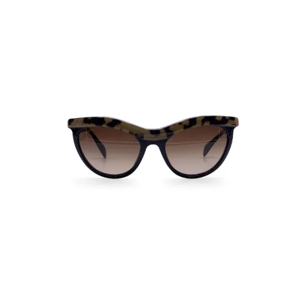 Prada Vintage Pre-owned Acetate sunglasses Black Dames