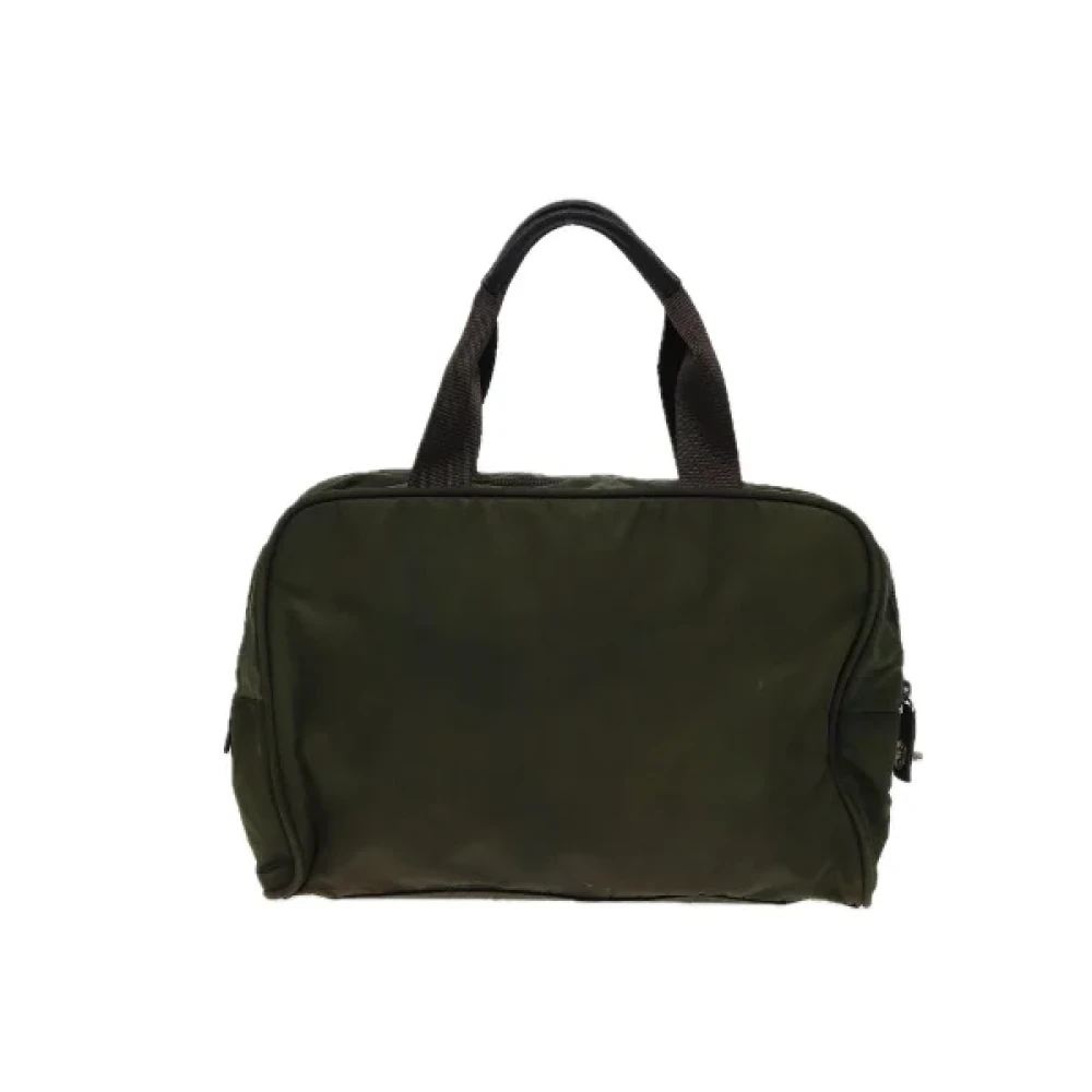 Prada Vintage Pre-owned Nylon handbags Green Dames