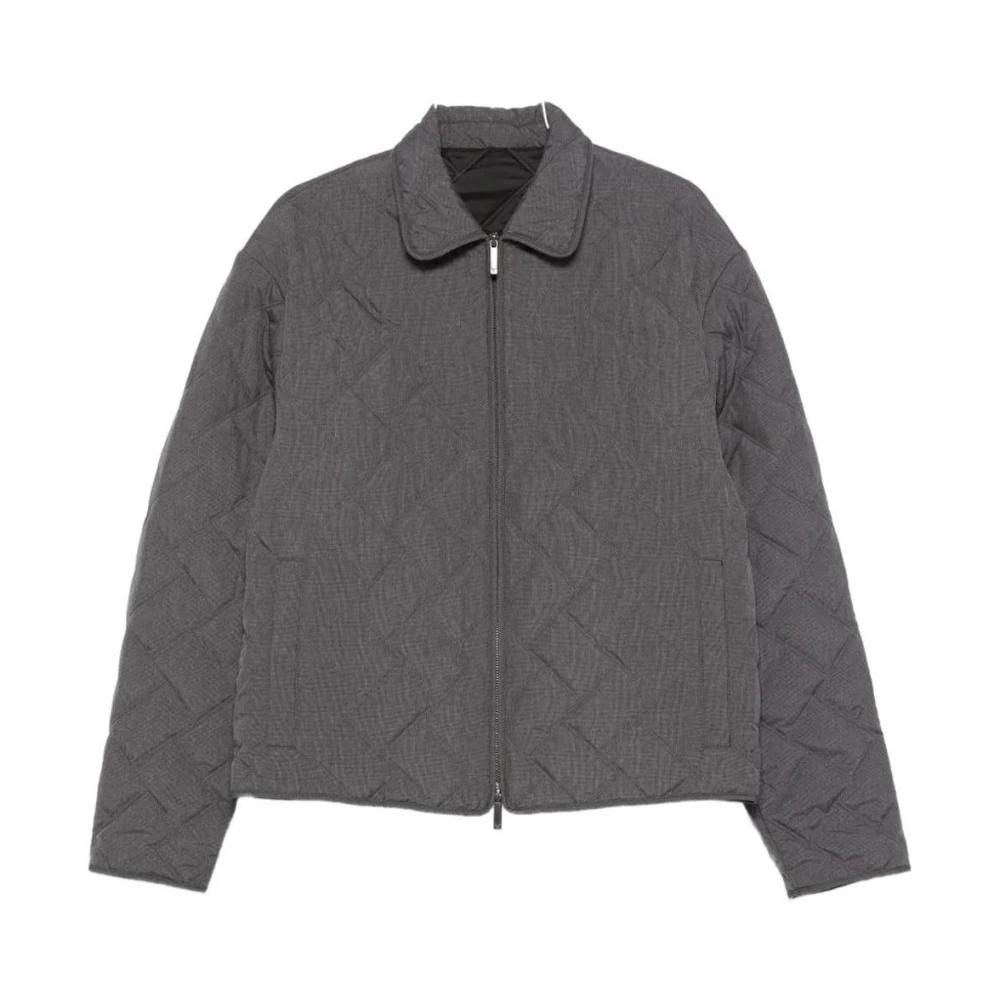 Emporio Armani Men's Gray Quilted Bomber Jacket - Light Jackets - S - Jackets