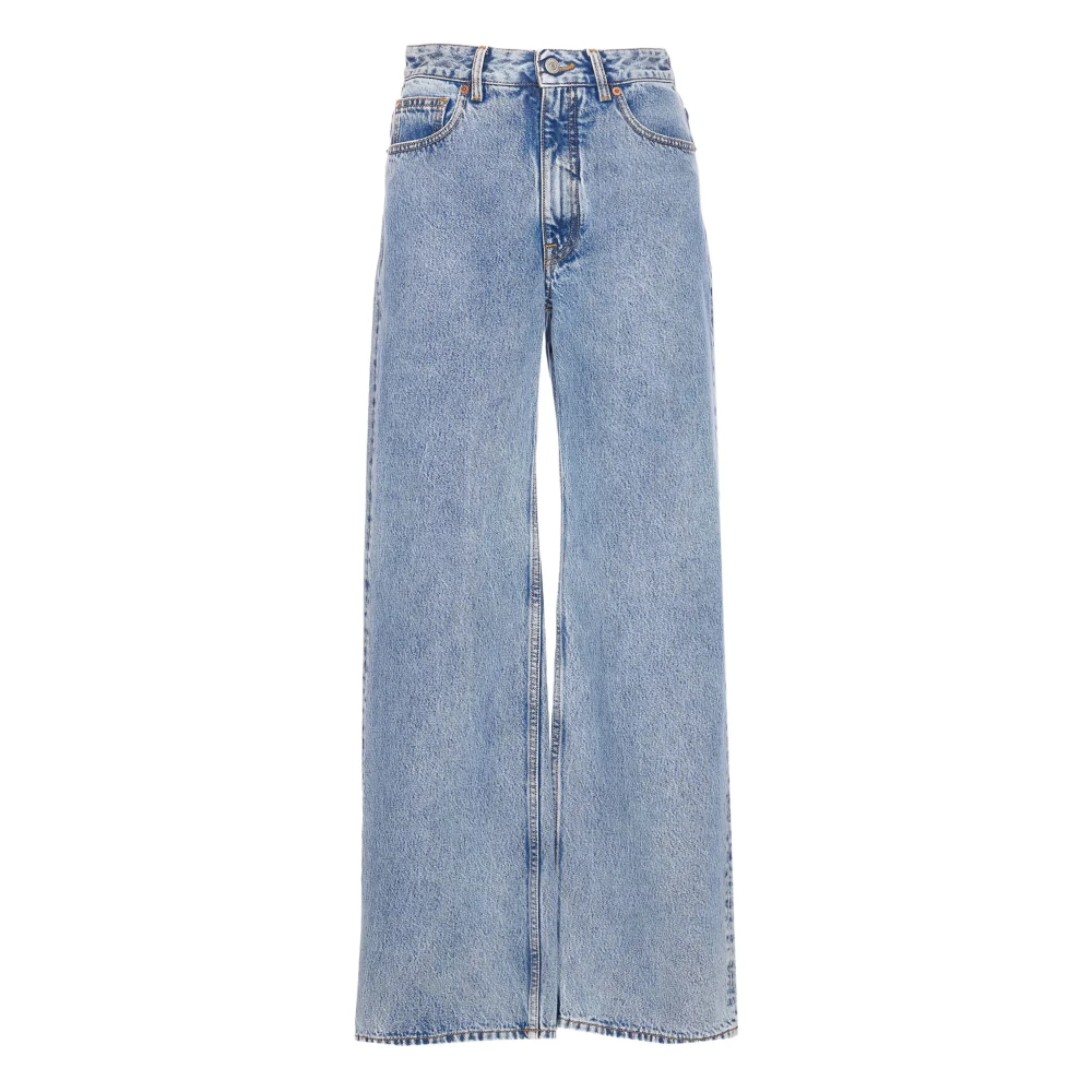 Mm6 Maison Margiela Women's Blue Denim 5-Pocket Pants