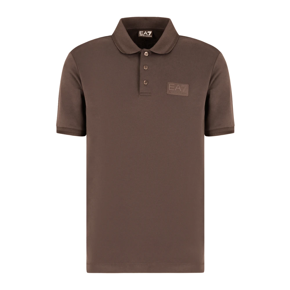 Emporio Armani Ea7 Men's Brown Short Sleeve Polo Shirt