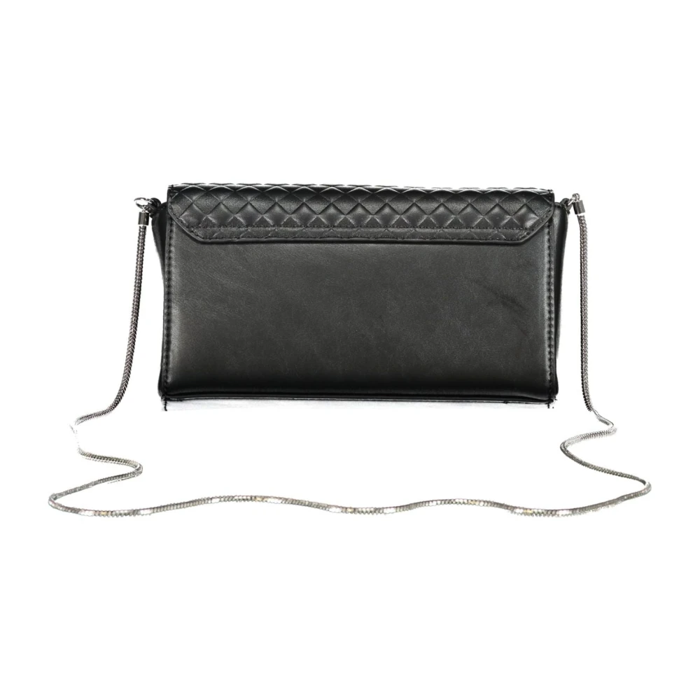 Calvin Klein Zwarte Schoudertas met Kettingband Black Dames