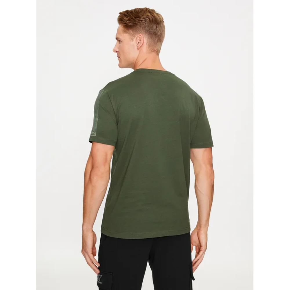 Emporio Armani EA7 Casual Logo Print T-Shirt Green Heren
