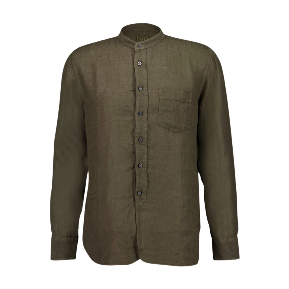 120% Lino Green Casual Shirts, Male, 3XL, Linen Slim-Fit Shirt