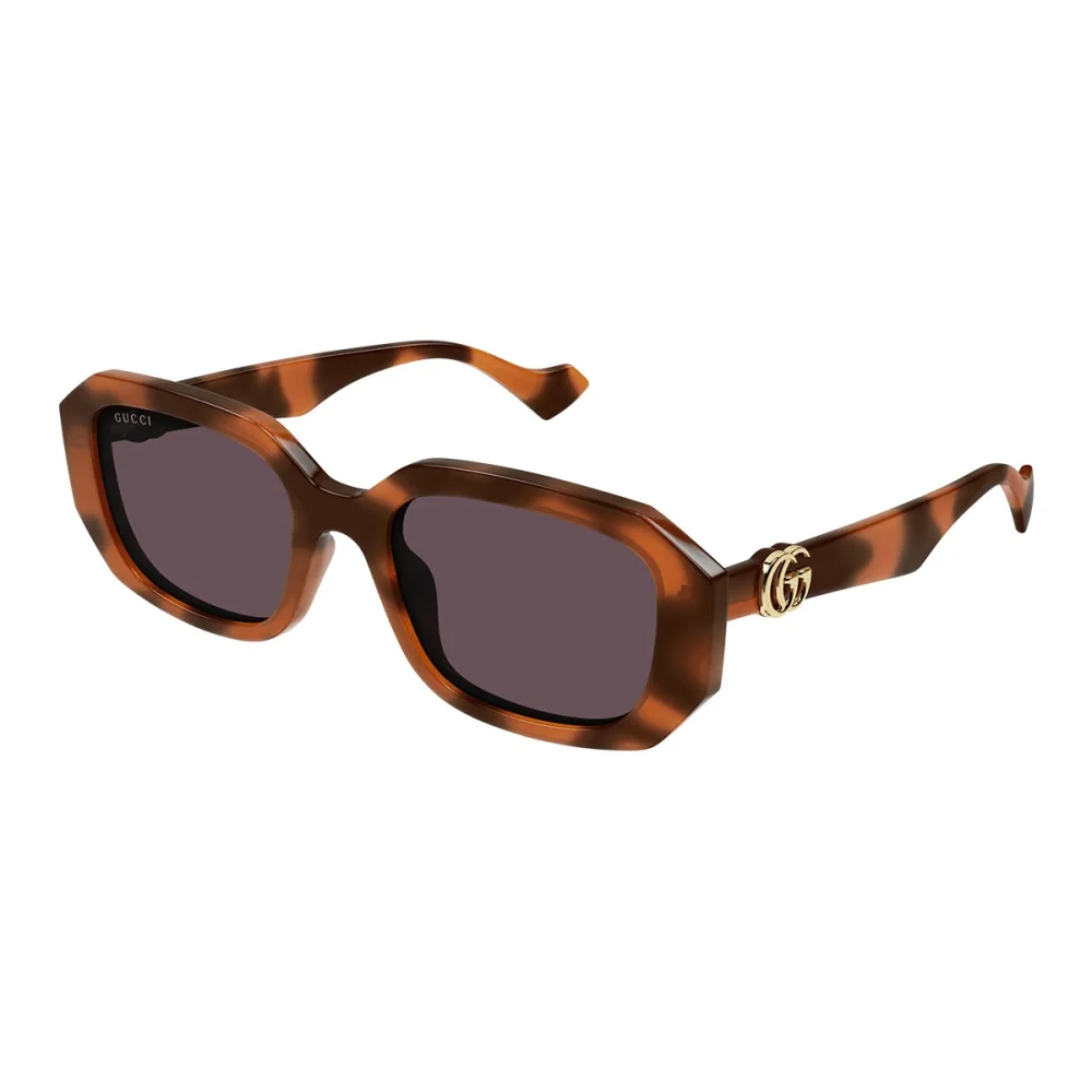 Gucci Women's Orange Geometric Rectangular Sunglasses