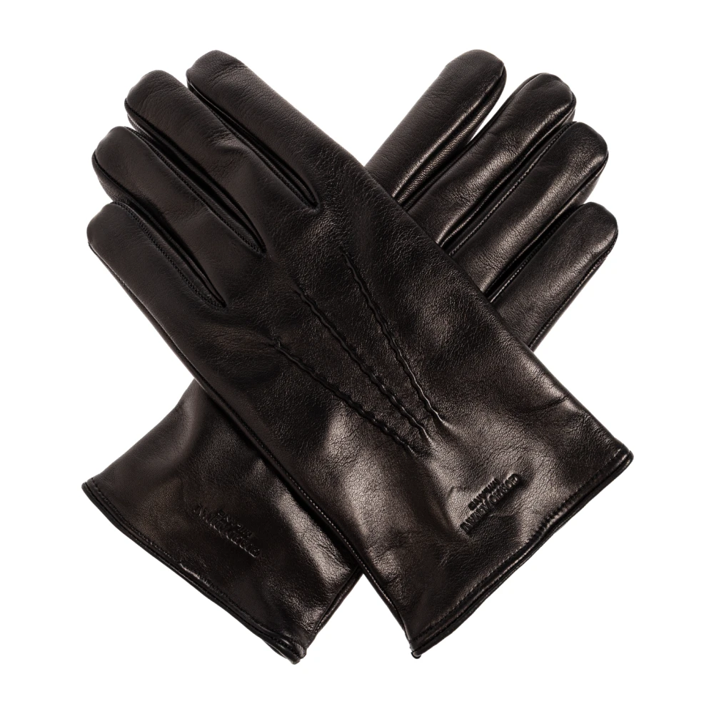 Giorgio Armani Gants En Cuir Homme Accessoires Noir Xl