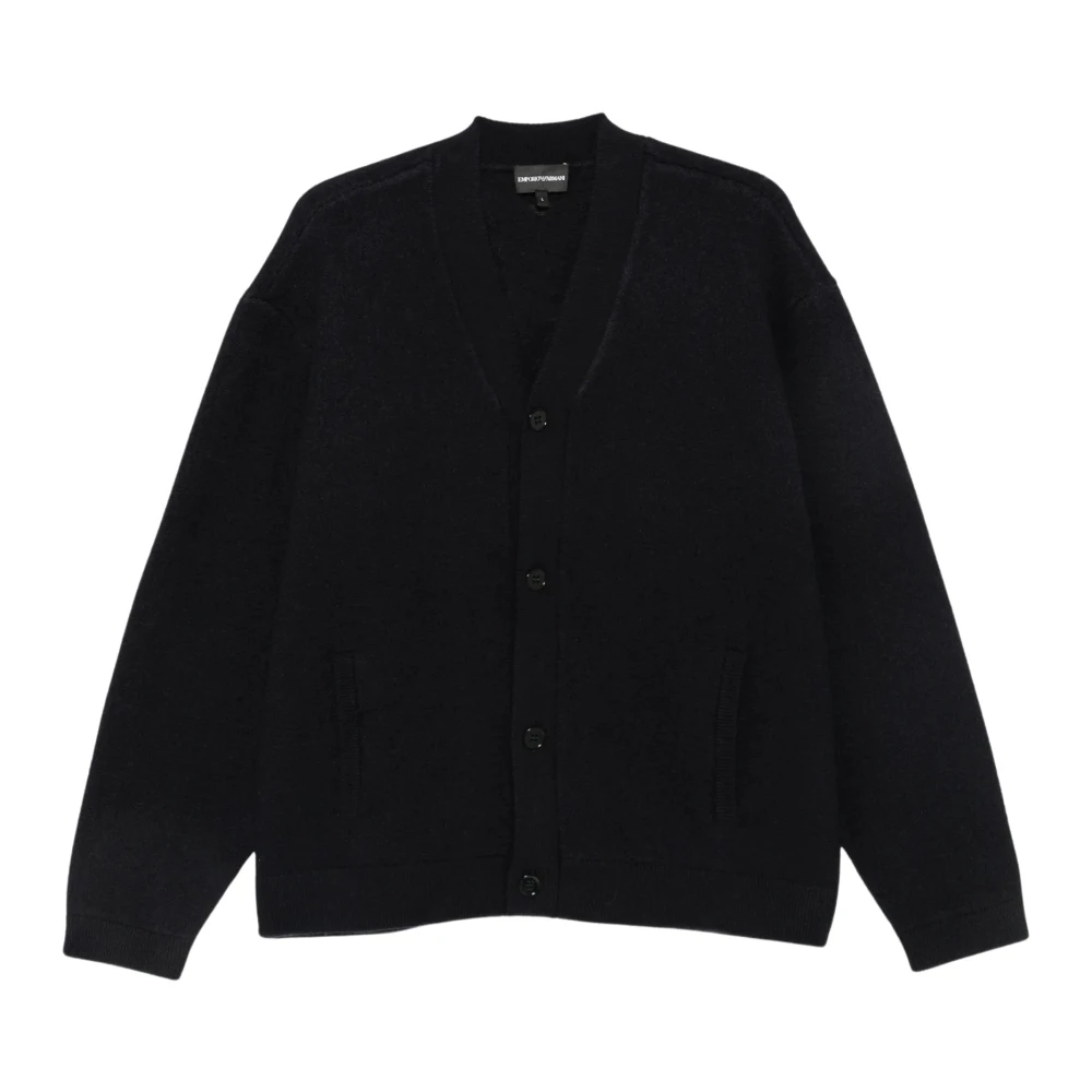 Emporio Armani Ub109 Cardigan - Male - Cardigans - Blue - M - Knitwear
