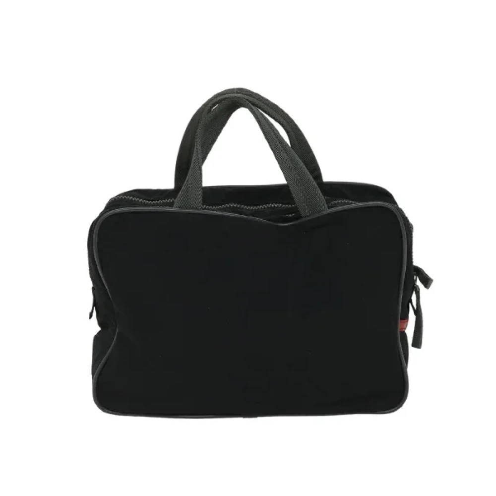 Prada Vintage Pre-owned Nylon handbags Black Dames