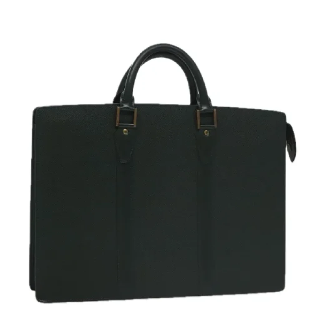 Louis Vuitton Vintage Pre-owned Leather briefcases Green Dames