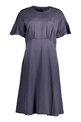 short-blue-dress-with-round-neck