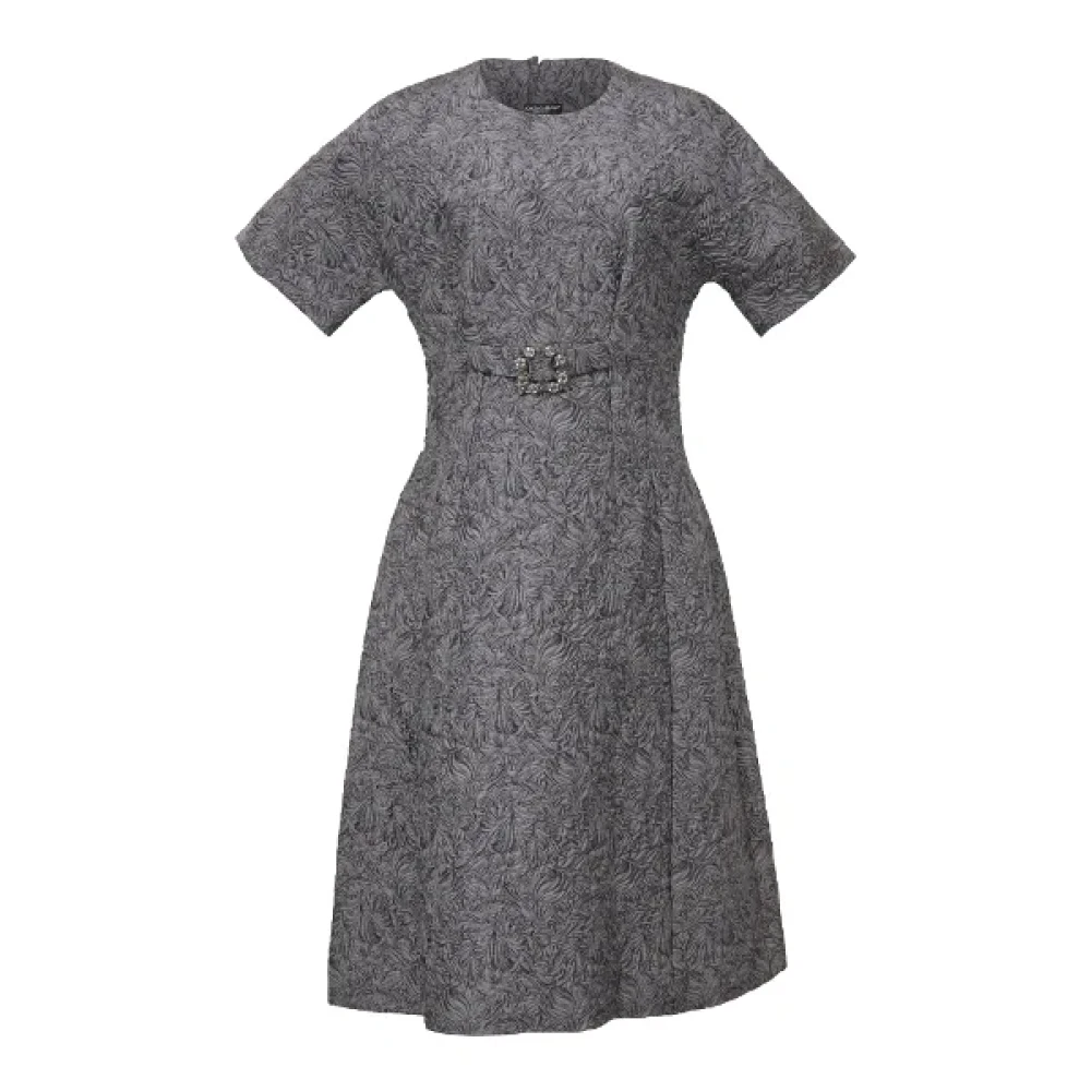 Dolce & Gabbana Pre-owned Polyester dresses Gray Dames