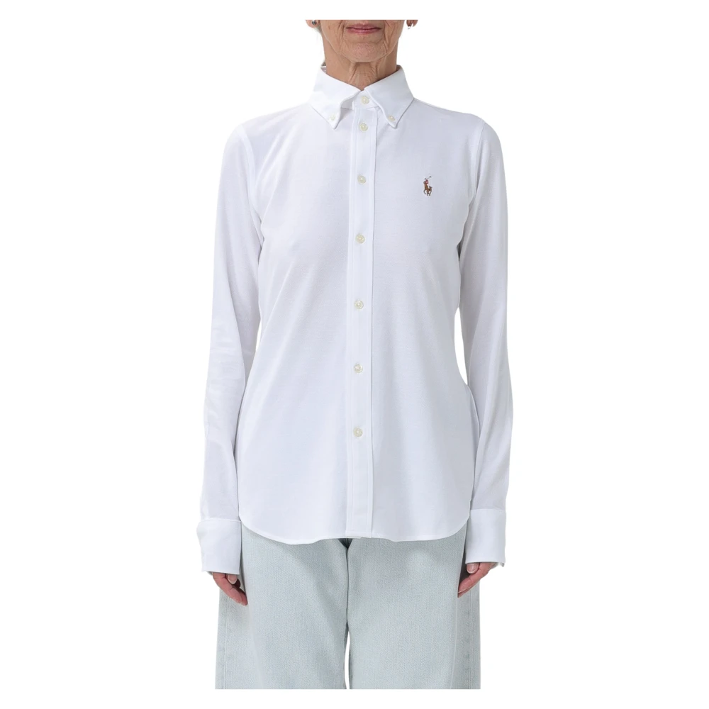 Polo Ralph Lauren White Shirts, Female, L, Skinny Shirt
