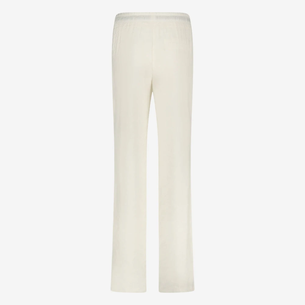 Jane Lushka Luxe Cupro Wijde Broek White Dames