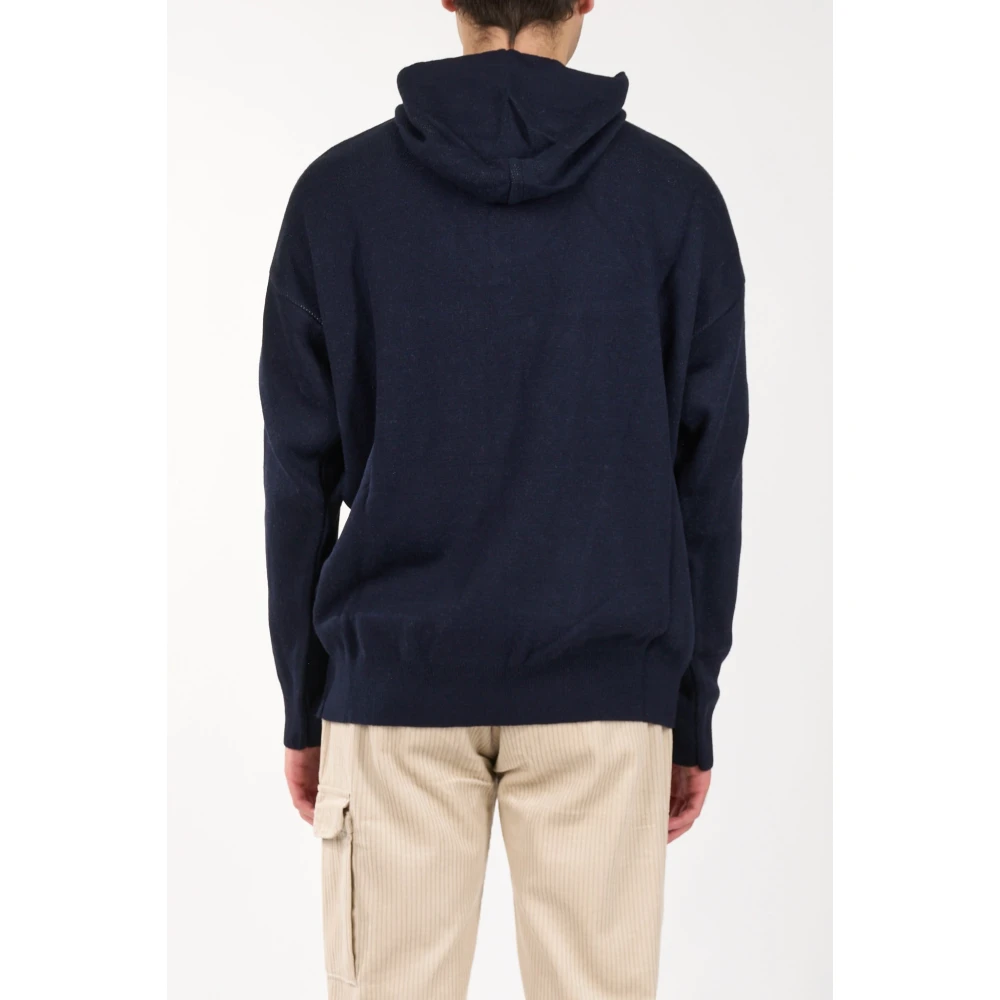Family First Wollen hoodie met logo Blue Heren