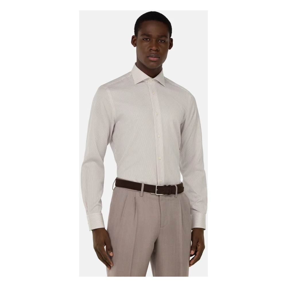 Boggi Milano Ultimate Non-Iron Shirt Beige Heren