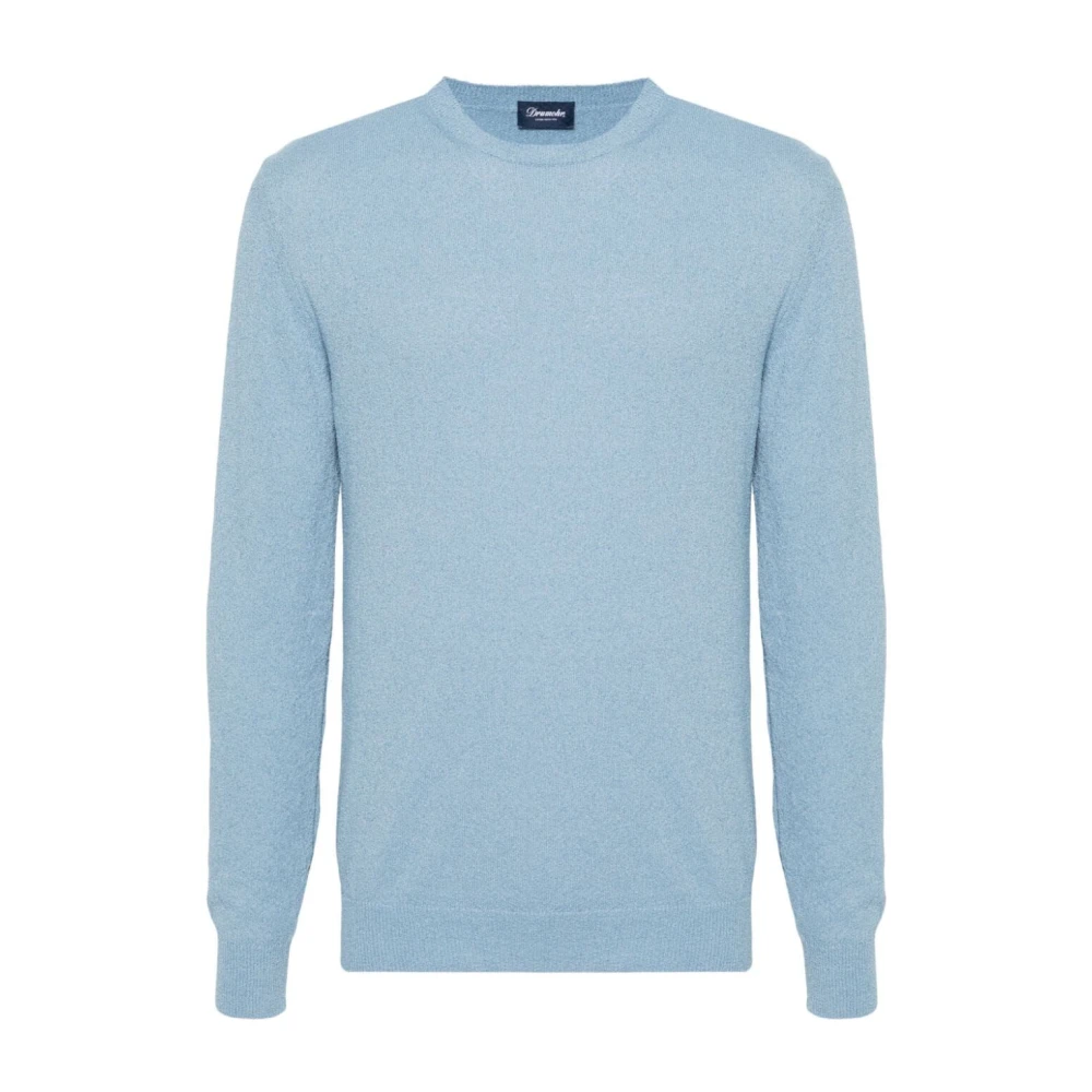 Drumohr Blauwe Crew-Neck Sweater Blue Heren