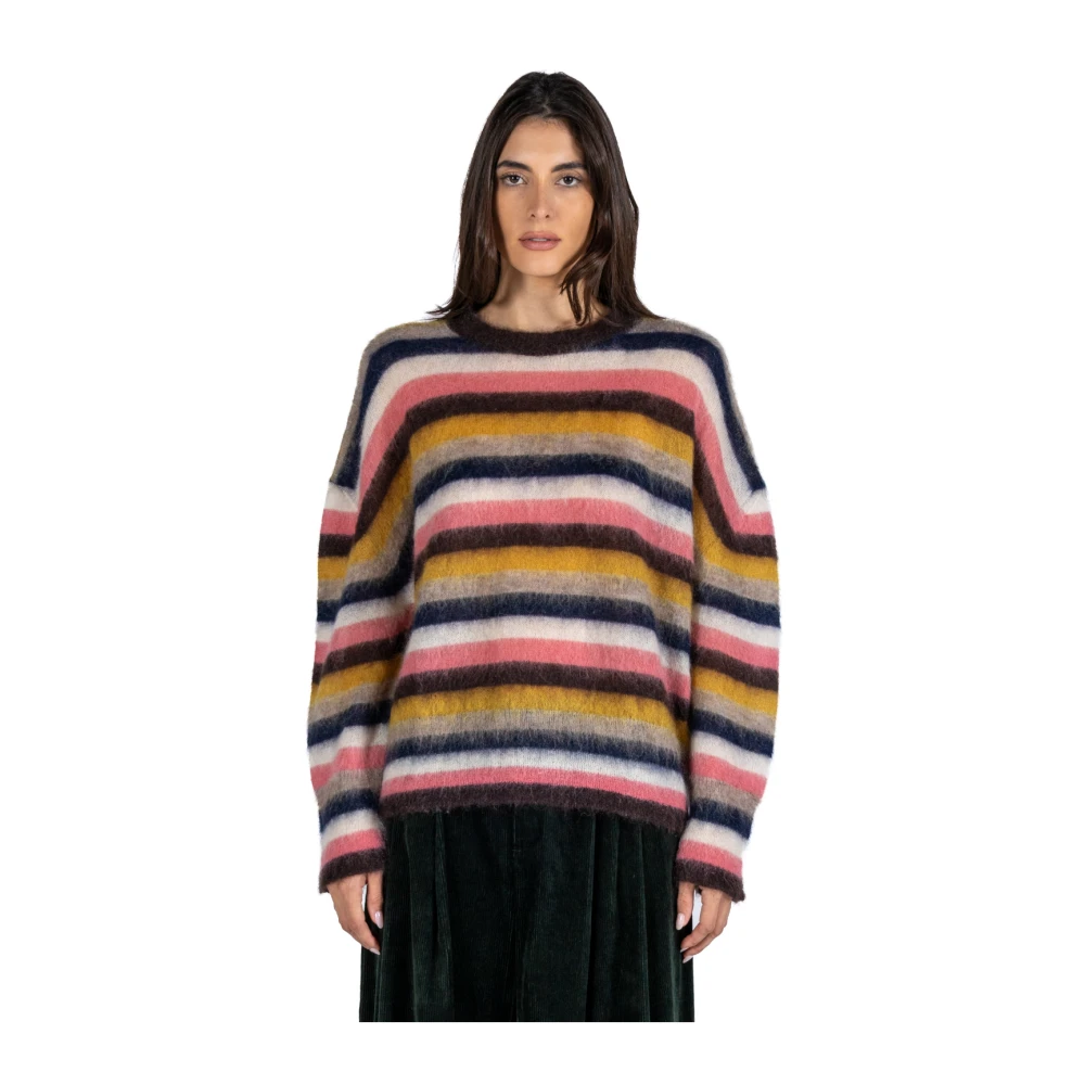 Phisique du Role Gestreepte Mohair Wol Trui Multicolor Dames