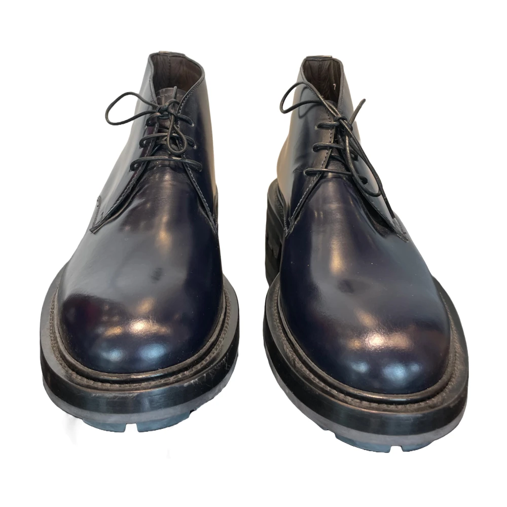 Barrett Leren Veterschoenen Blue Heren