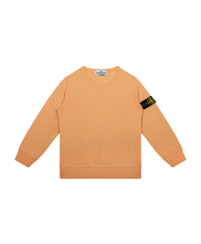 oranje-gebreide-trui-met-kompas-badge
