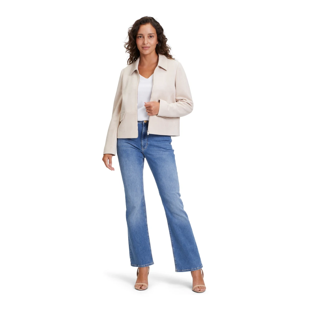 Betty & Co Imitatiebontjas Lange Mouw Beige Dames