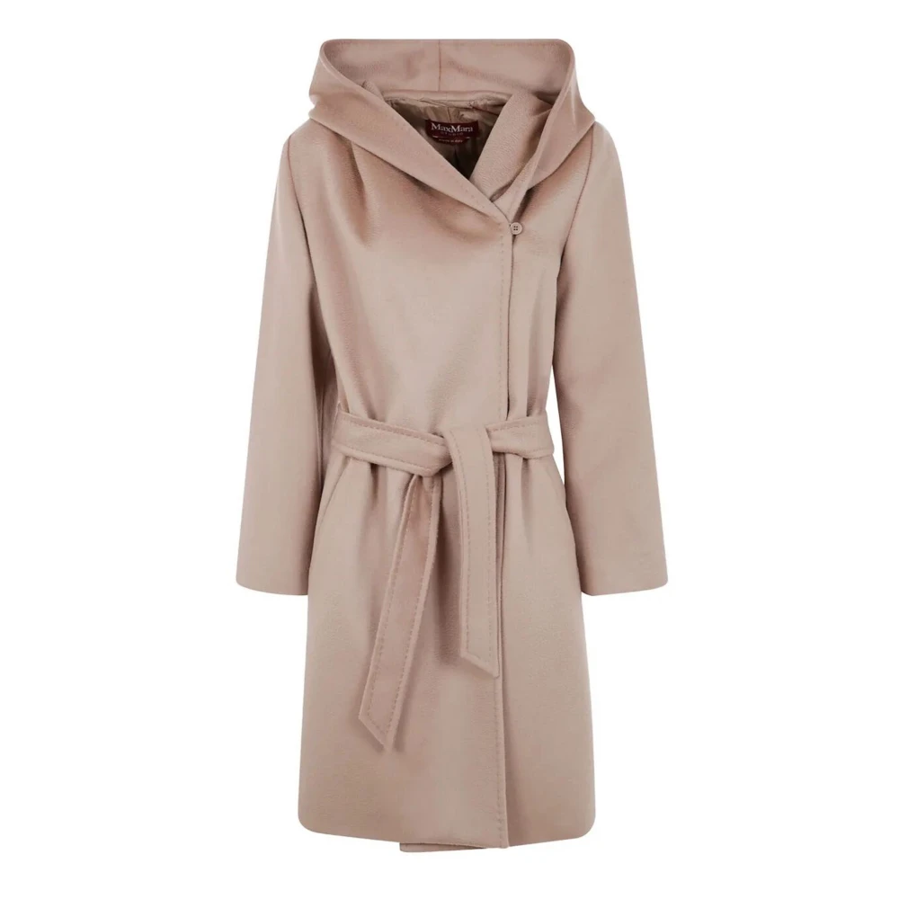 Max Mara Studio , Belted Coats, Female, Brown, S, Newmang Coat