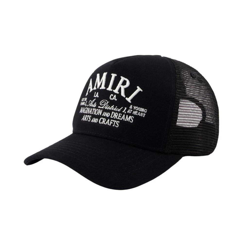 Amiri Men's Black Hats & Caps, One Size, Arts District Trucker Cap