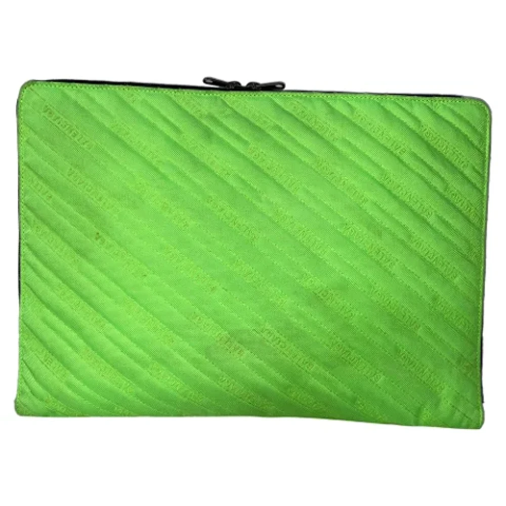 Balenciaga Vintage Pre-owned Nylon clutches Green Heren